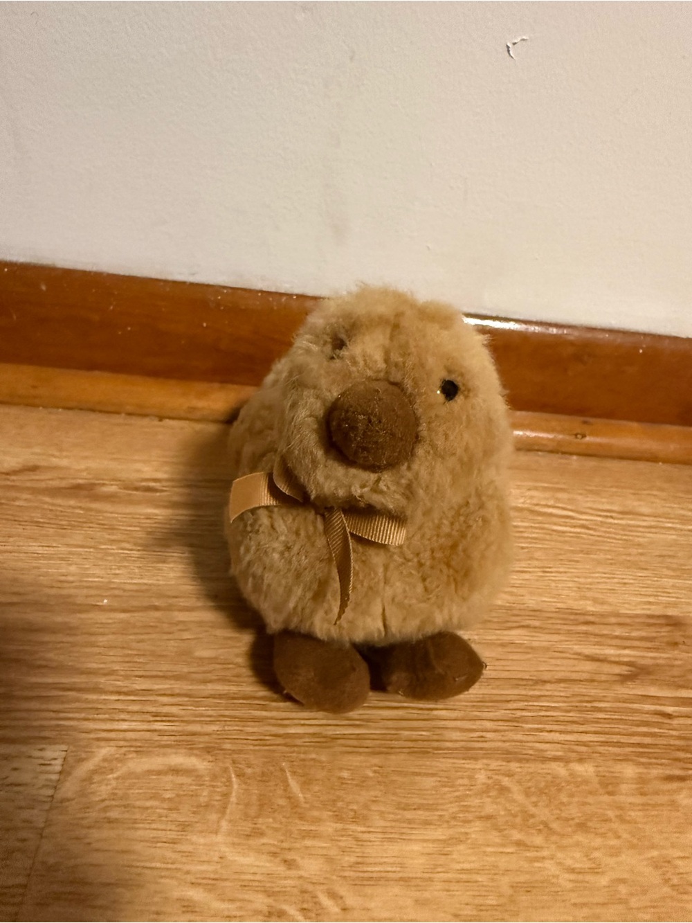 Gund Fat Bird Plush Stuffed Animal Toy Tan Brown Bow 45799